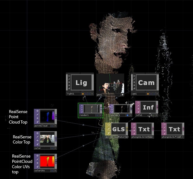 Использование камеры Intel RealSense с TouchDesigner. Часть 1 - 2