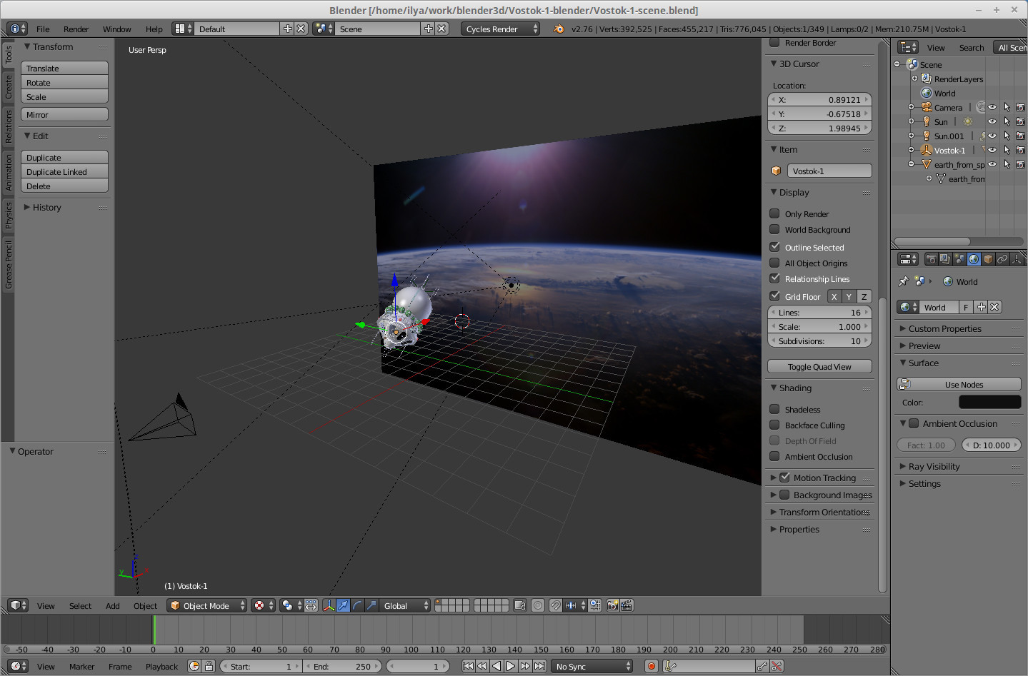Космический корабль Восток-1 в 3D — рендерим в Blender - 4