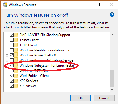 Включение подсистемы Linux в Windows 10 - 5