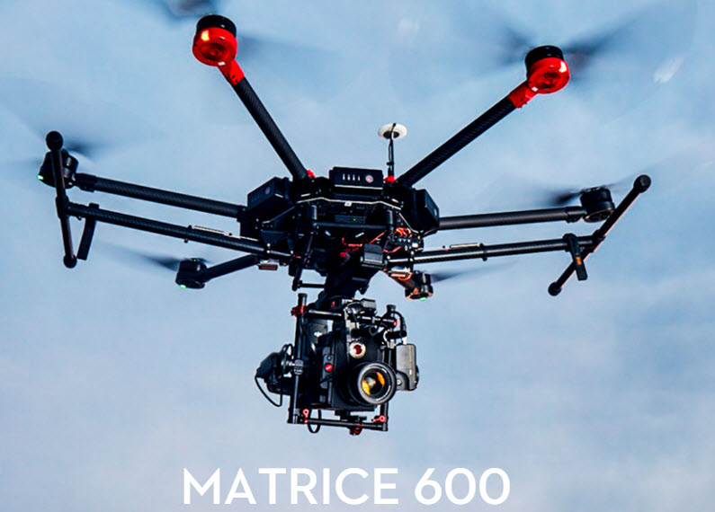 Дрон DJI Matrice 600, который позволяет транслировать видео в разрешении 1080р при 60 к с на расстоянии до 5 км, оценен в $4600 - 1