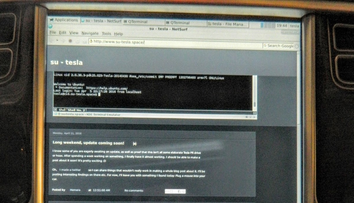 После пяти суток компиляции Gentoo Linux установилась на автомобиль Tesla Model S - 1