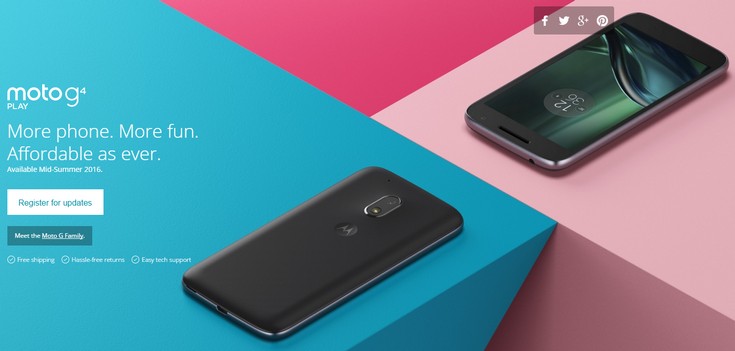 Смартфон Moto G Play получил пятидюймовый экран