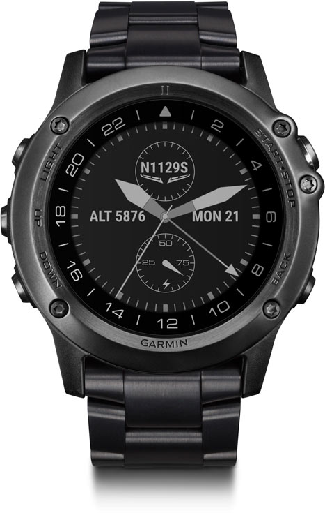 В браслете часов Garmin D2 Bravo Titanium используется титан