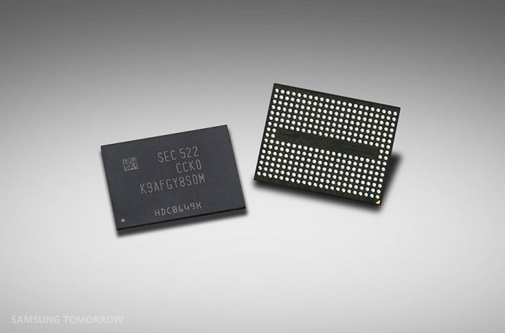 Микросхемы флэш-памяти Samsung 3D V-NAND плотностью 256 Гбит