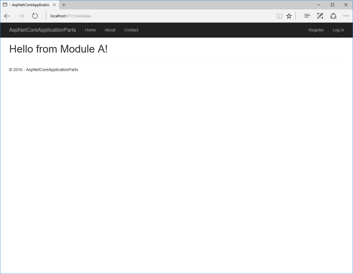 ASP.NET Core RC2: встроенная поддержка модульности (application parts) - 5 ASP.NET Core RC2: встроенная поддержка модульности (application parts) - 5