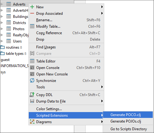 Генерация классов из БД с помощью DataGrip - 2 Генерация классов из БД с помощью DataGrip - 2