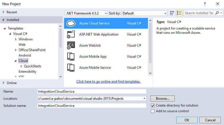 Интеграция двух тенантов Dynamics CRM Online при помощи Azure Service Bus и Azure Cloud Service - 13