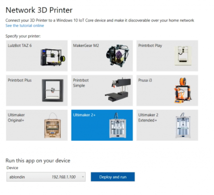 Новое приложение для Windows 10 IoT Core позволяет сделать 3D принтер сетевым - 1