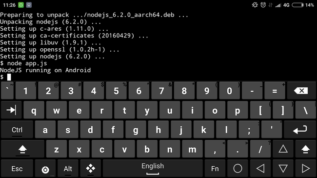 Запуск NodeJS-приложения на Android - 6