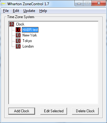 Использование потолочных часов в качестве информационного табло - 5 Wharton ZoneControl: HABR test 1