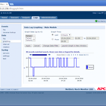 Сравнение систем мониторинга Vutlan SC8100 и APC NetBotz Rack Monitor 200 - 11