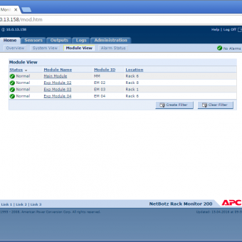 Сравнение систем мониторинга Vutlan SC8100 и APC NetBotz Rack Monitor 200 - 21