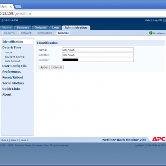 Сравнение систем мониторинга Vutlan SC8100 и APC NetBotz Rack Monitor 200 - 28