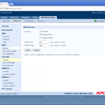 Сравнение систем мониторинга Vutlan SC8100 и APC NetBotz Rack Monitor 200 - 35