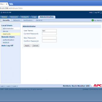 Сравнение систем мониторинга Vutlan SC8100 и APC NetBotz Rack Monitor 200 - 39