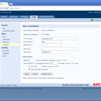Сравнение систем мониторинга Vutlan SC8100 и APC NetBotz Rack Monitor 200 - 43