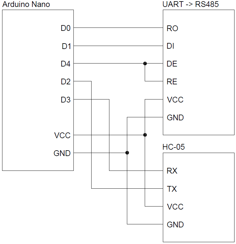 Rs485 ардуино схема