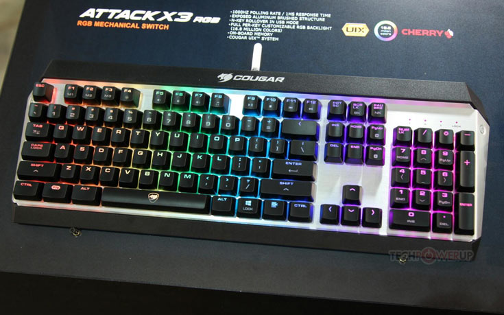 Клавиатуры Cougar Ultimus и Attack X3 RGB оснащены полноцветной подсветкой