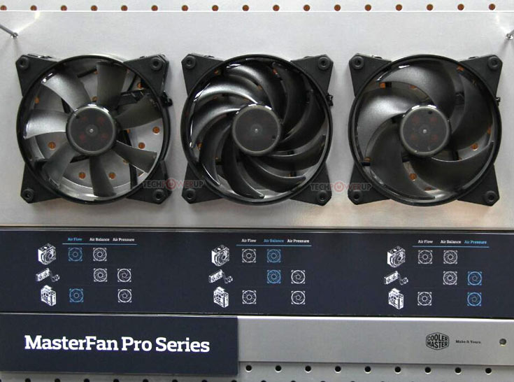 Оптимизация отразилась на форме лопастей вентиляторов Cooler Master Master Fan Pro