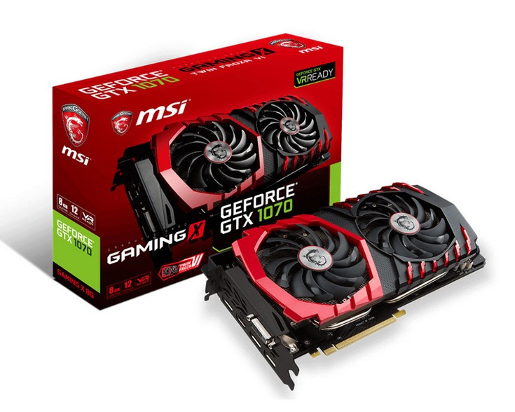 MSI представила пять видеокарт GeForce GTX 1070