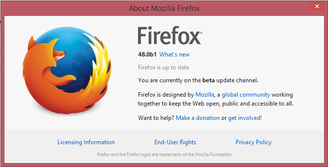 Веб-браузер Mozilla Firefox 48 beta получил возможность разделения процессов - 2