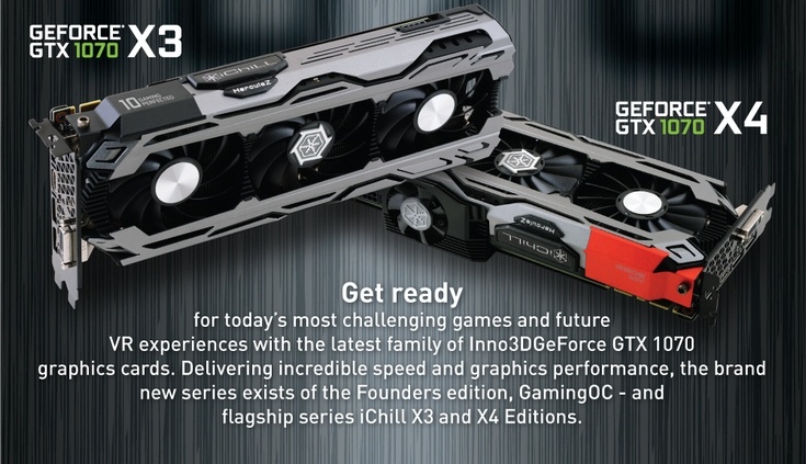 Видеокарта Inno3D iChill GeForce GTX 1070 X4 получила новую СО