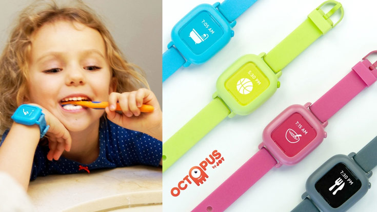 Часы Octopus призваны прививать детям полезные привычки и чувство времени