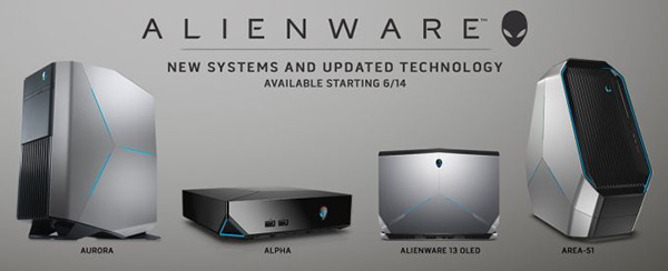 Dell обновила Alienware Aurora, Alpha, Area-51 и Alienware 13