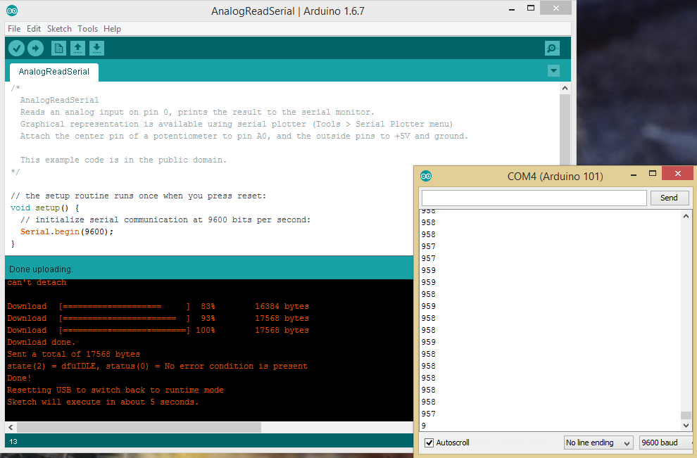 Эксперименты с Arduino 101 - 10