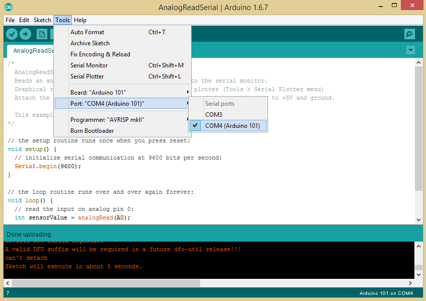 Эксперименты с Arduino 101 - 5