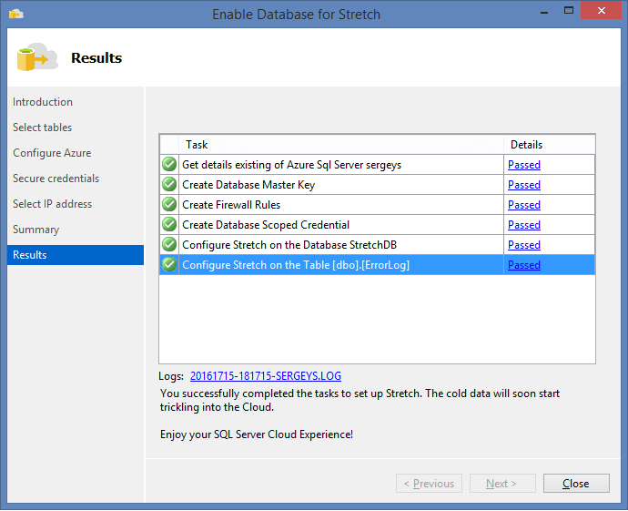 SQL Server 2016 Stretch Database - 13