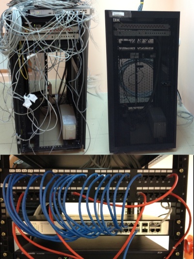 Как создавался региональный государственный ЦОД - 6 Вид стойки до и после укладки.