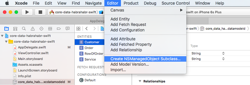 Core Data + Swift для самых маленьких: необходимый минимум (часть 2) - 4 Core Data + Swift для самых маленьких: необходимый минимум (часть 2) - 4