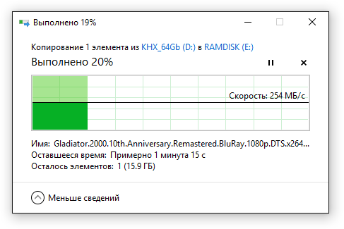 RAMDisk, или что делать если у вас в компьютере 128 гигабайт оперативной памяти - 8