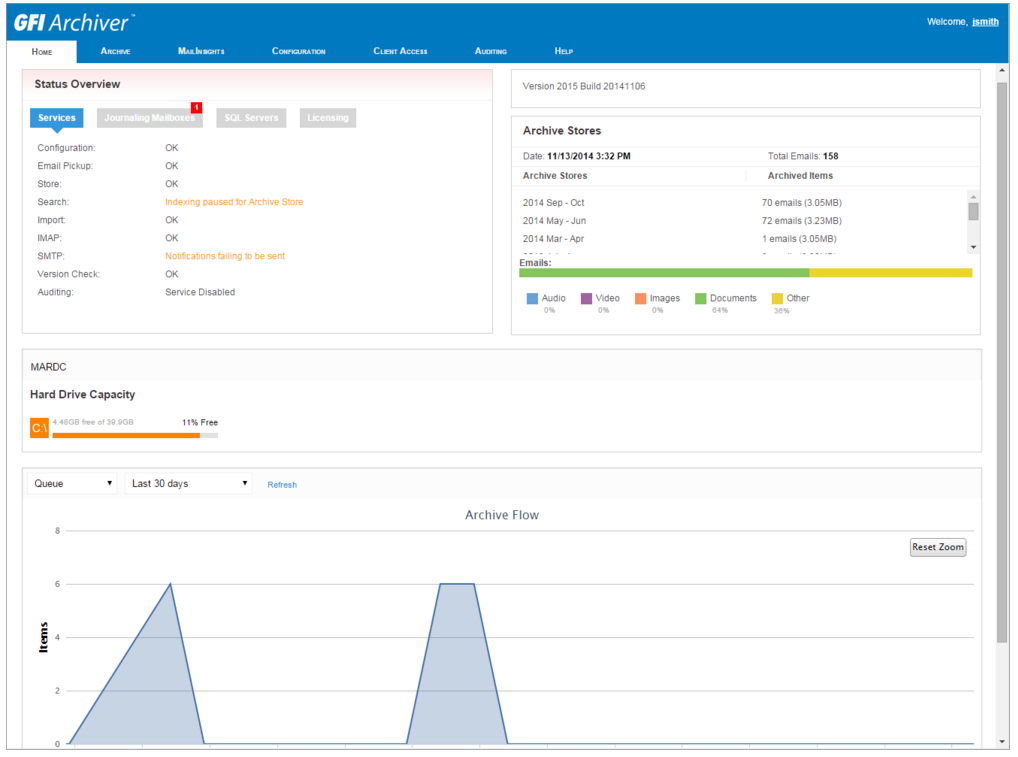 GFI Archiver: хранилище для почты - 11 GFI Archiver: хранилище для почты - 11
