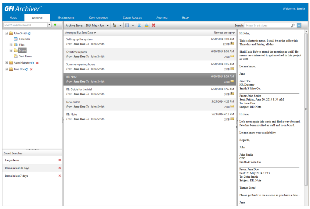GFI Archiver: хранилище для почты - 2 GFI Archiver: хранилище для почты - 2