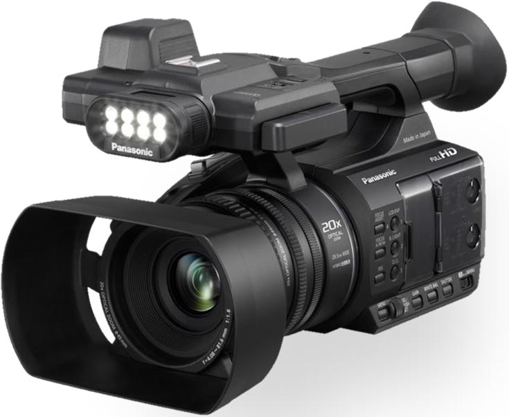 Видеокамера Panasonic AG-AC30 весит 1,5 кг