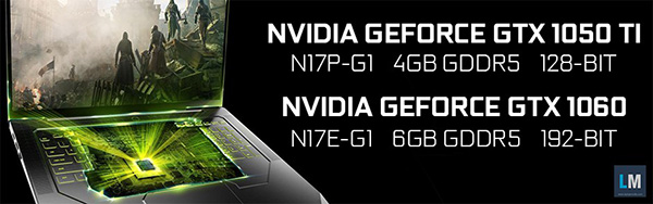 Nvidia GeForce GTX 1050Ti и 1060: объемы памяти и разрядность шин