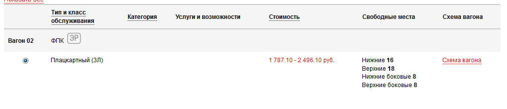 История покупки одного билета на сайте РЖД - 3