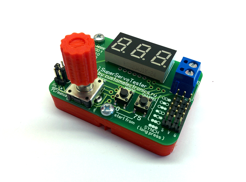 Многоканальный тестер сервоприводов с индикатором своими руками - 10