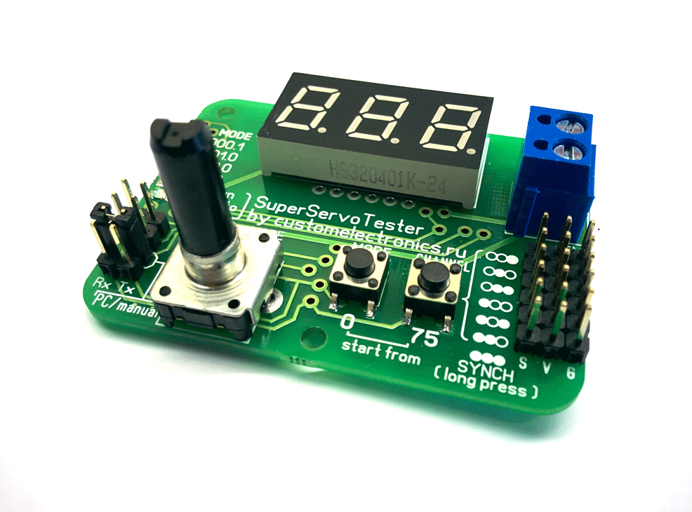 Многоканальный тестер сервоприводов с индикатором своими руками - 1