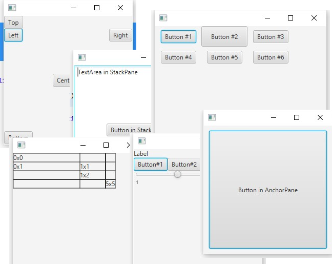 Введение в JavaFx и работа с layout в примерах - 1