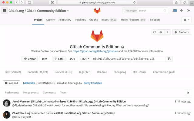 Новая версия GitLab 8.9 - 12 Новая версия GitLab 8.9 - 12
