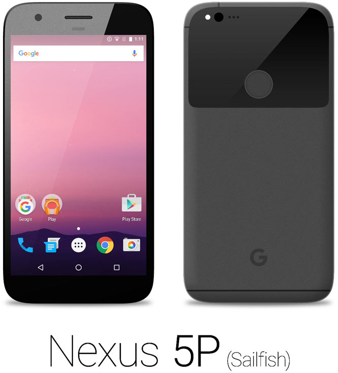 Судя по иллюстрациям, Nexus 5P будет выпускаться, по крайней мере, в четырех цветовых вариантах