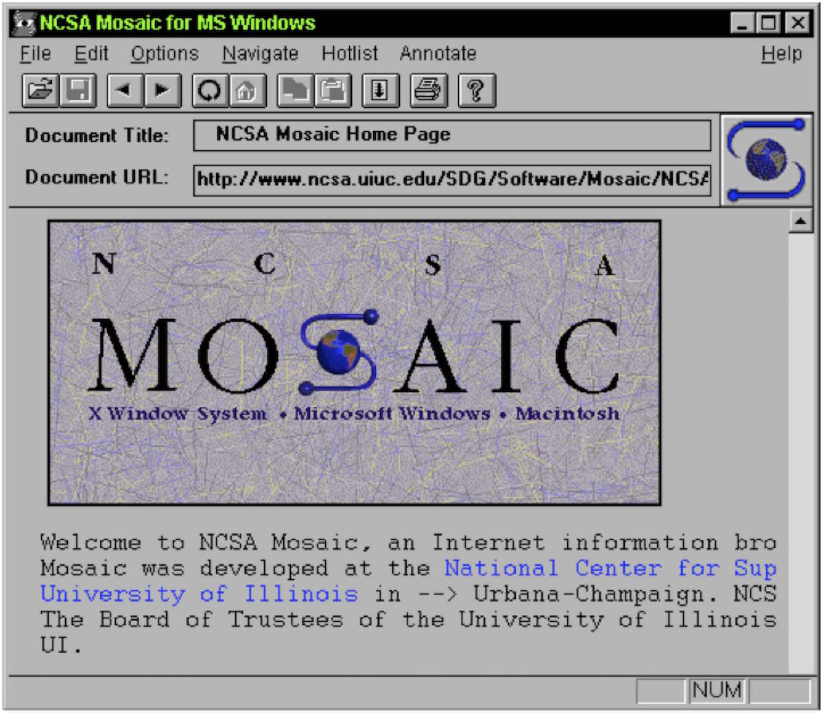 mosaic web browser