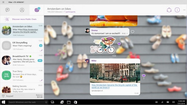 Viber доступен на всех устройствах с Windows 10 