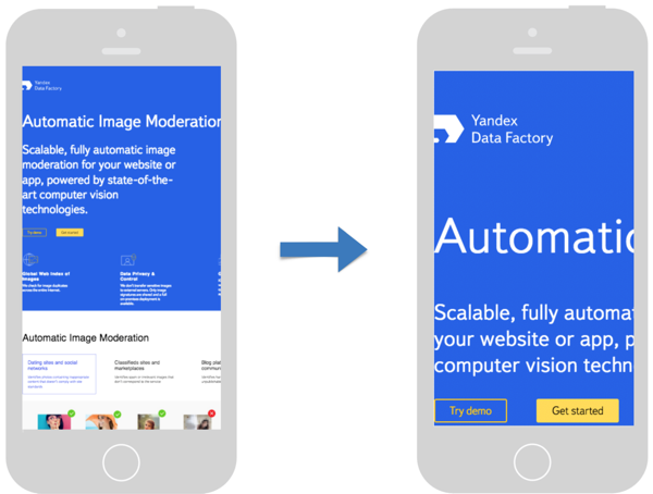 Делать ли мобильную версию? 5 распространенных проблем, которые решает адаптивная верстка. Опыт Яндекса - 5