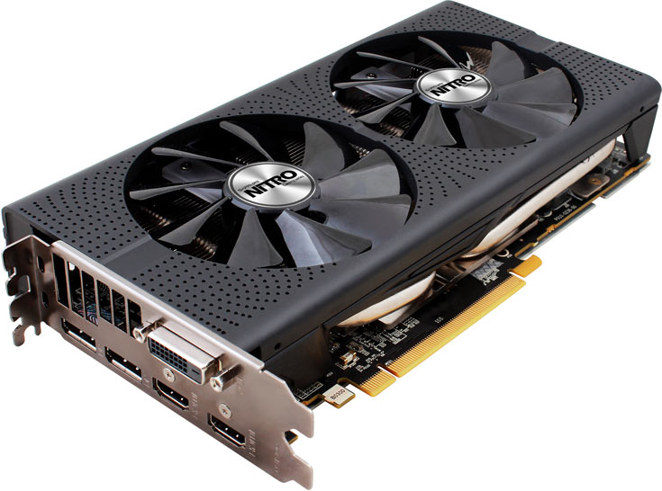 Система охлаждения 3D-карты Sapphire Nitro+ Radeon RX 470 включает два 95-миллиметровых вентилятора