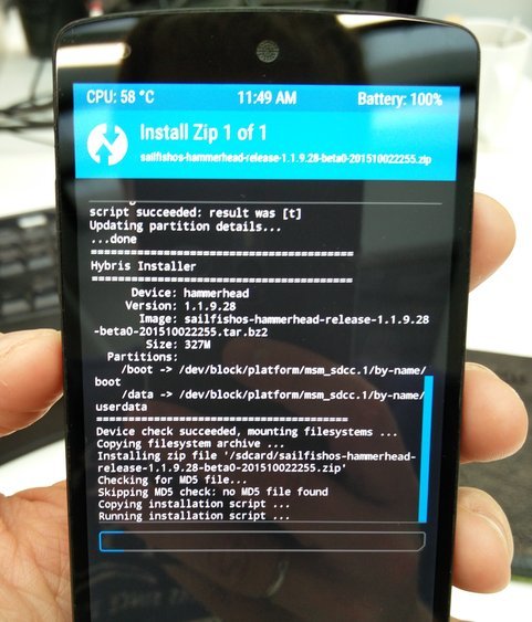 Устанавливаем Sailfish OS на свой смартфон (на примере Nexus 5) - 6