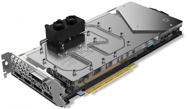 Длина 3D-карты Zotac GeForce GTX 1080 ArcticStorm — 300 мм